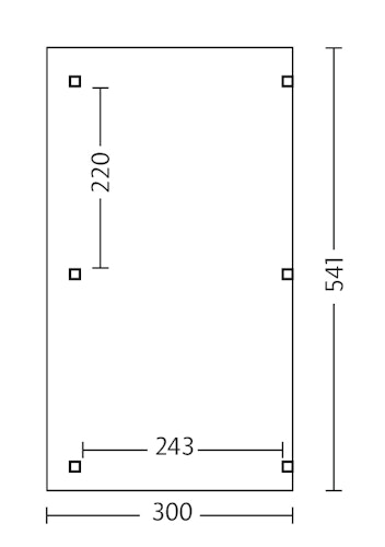 Skan Holz Siena aus Leimholz mit Mittelpfosten Breite 541 cm freistehende Terrassenüberdachung