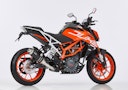 Vorschaubild HURRIC SLIP-ON Schalldämpfer Supersport Aluminium eloxiert für KTM 125 Duke,250 Duke,390 Duke,RC 125,RC 390