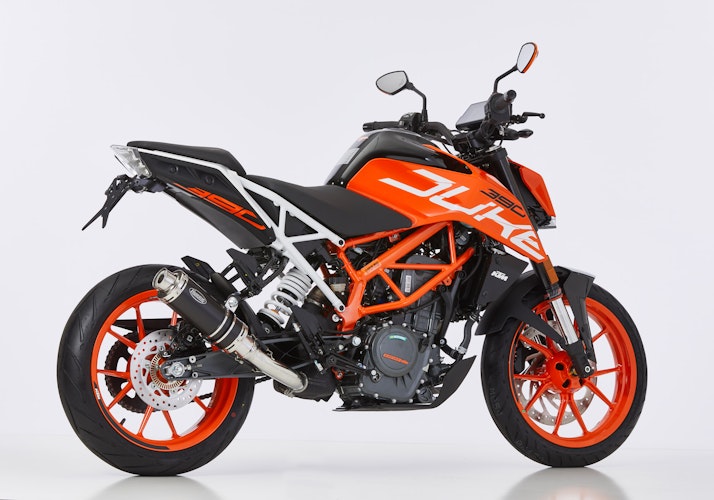 HURRIC SLIP-ON Schalldämpfer Supersport Aluminium eloxiert für KTM 125 Duke,250 Duke,390 Duke,RC 125,RC 390