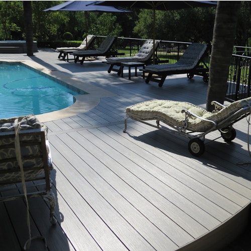 Fiberdeck Premium WPC-Terrassendiele RHK Light grey 23 x 138 mm