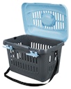 Vorschaubild TRIXIE Midi-Capri 44x33x32cm dunkelgrau/hellblau Transportbox