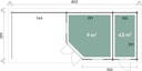 Wolff Finnhaus Gartenhaus 5-Eckhaus Maja 40-B / 2-Raum