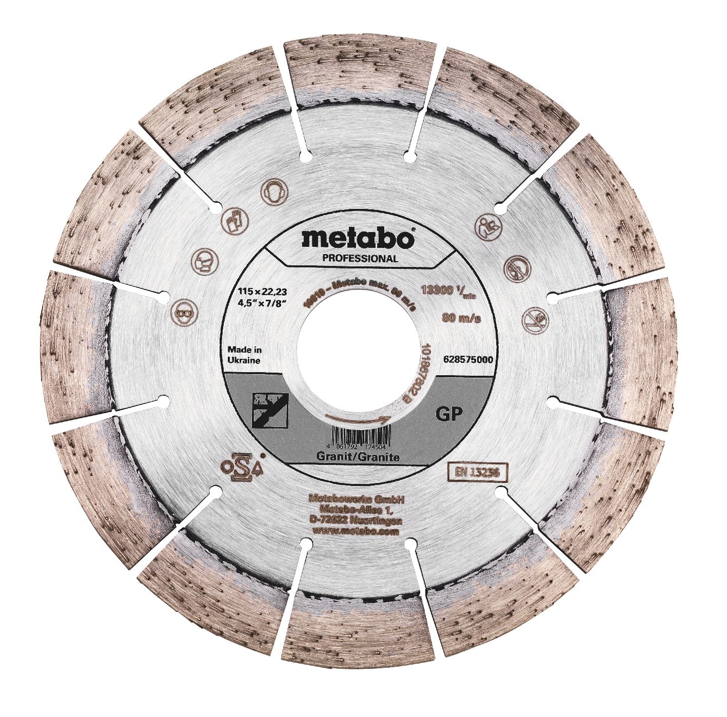 Metabo Diamanttrennscheibe 115x22,23mm"GP"Granit "professional"