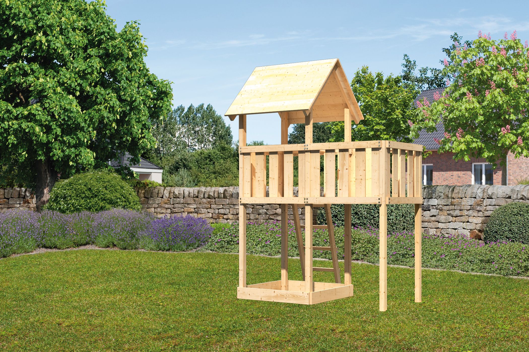 Akubi Kinderspielturm Lotti inkl. Anbauplattform