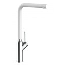 Vorschaubild Wasserhahn Küchenarmatur, BOD, mit 360° schwenkbarem L-Auslauf, Verchromt / Weiß Granit