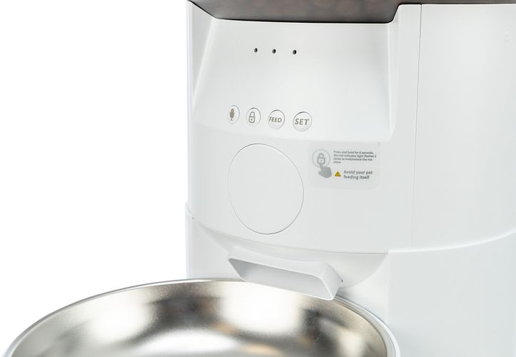 TRIXIE Futterautomat TX-S Smart 3.0L, 3 l/18 × 31 × 18 cm, weiß