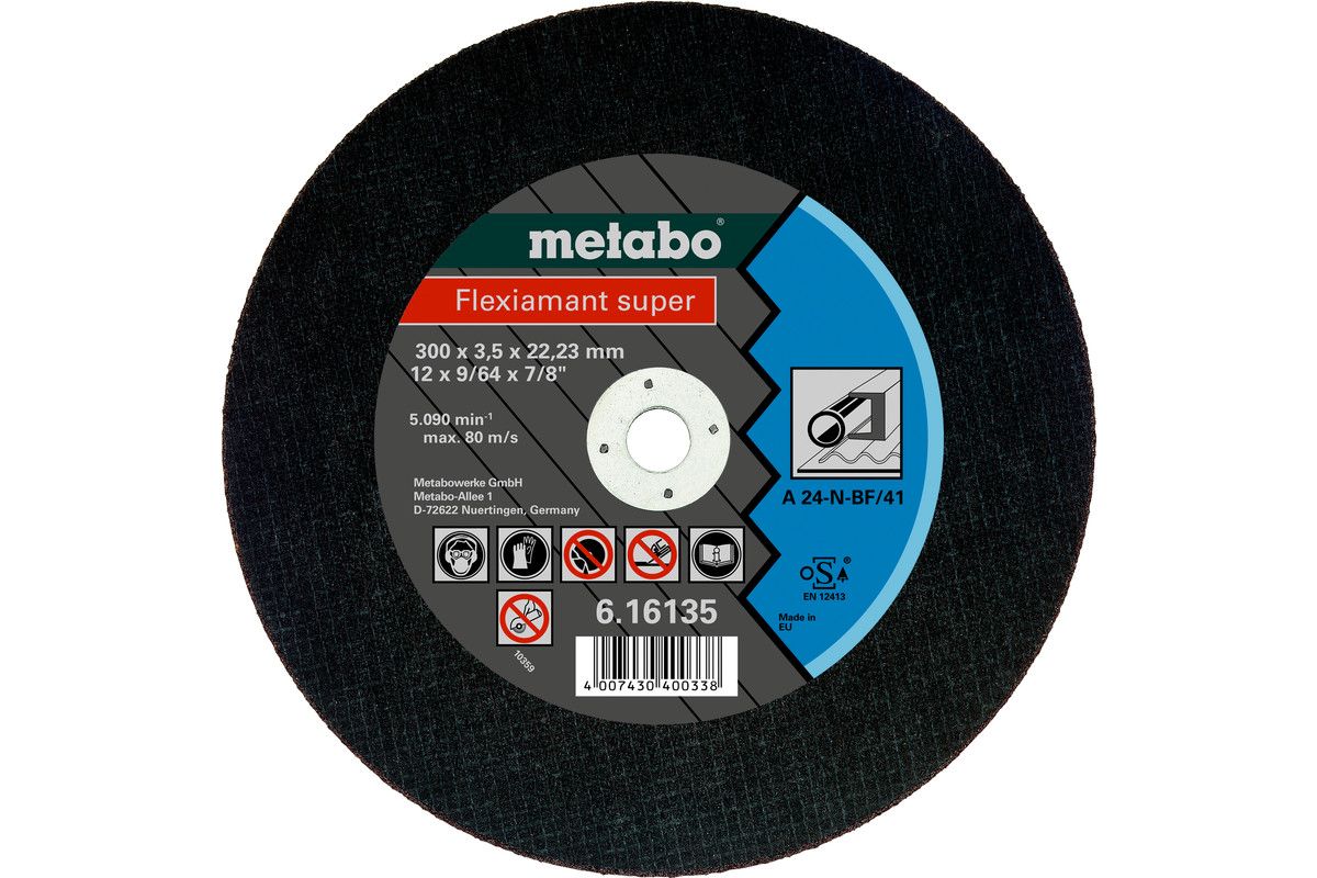 Metabo Flexiamant super 300x3,5x20,0 StahlTrennscheibegerade Ausführung