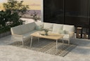 Vorschaubild Garden Pleasure Dining Lounge-Eckgruppe TULUM, Alu Sandbeige / Nonwood / Rope Beige / Kissen 100 % Polyester