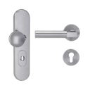 Vorschaubild Griffwerk Kombi-Schutzbeschlag TITANO SB_882 mit Griff METRICO PROF 72mm Zylinderabdeckung Tür 38-50mm L METRICO PROF rund Edelstahl matt