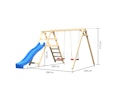Vorschaubild Akubi Kinderspielgerät Doppelschaukel Felix mit Klettergerüst und Rutsche