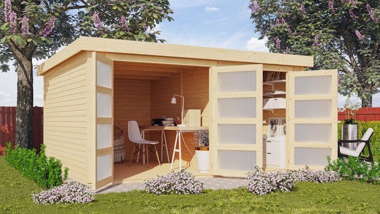 Karibu Gartenhaus Mühlentrup 3 Zweiraumhaus - 19 mm