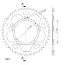 Vorschaubild Supersprox Alu-Kettenrad 525 47Z (Schwarz)