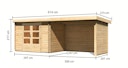 Karibu Woodfeeling Gartenhaus Bastrup 3 naturbelassen - 28 mm