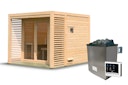 Vorschaubild Karibu Gartensauna Saunahaus Angkor 3 inkl. gratis 9 kW Bio-Saunaofen im Wert von 719 €