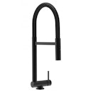 Vorschaubild Wasserhahn Vorfenster Küchenarmatur, Umklappbar 4,5 CM, mit 360° schwenkbarem Auslauf, abnehmbare 2 strahl Handbrause, Schwarz Matt / Schwarz