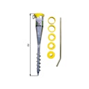Vorschaubild Alberts® Einschraub-Bodenhülse für Rohre 25-65 mm ⌀, fvz, Gesamtlänge 560 mm,VE 8 St. 610630