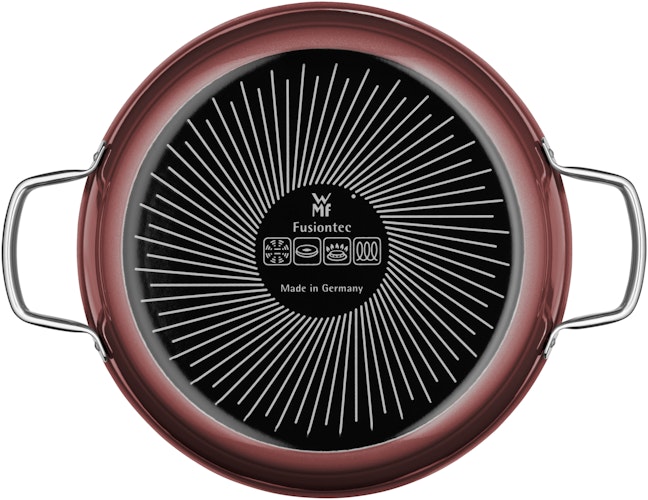 WMF Fusiontec Mineral Schmorpfanne mit Glasdeckel, 24 cm, Rose Quartz