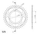 Vorschaubild Supersprox Stahl-Kettenrad 525 40Z (Schwarz)