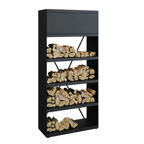 OFYR Holzregal Wood Storage Black 100