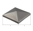 Vorschaubild Alberts® Pfostenkappe,für Metallpfosten,Stahl roh,zum Anschweißen,LxB 150x150 mm
