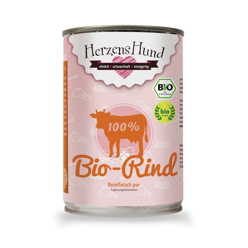 Herzenshund Reinfleisch 400 Gramm Hundenassfutter