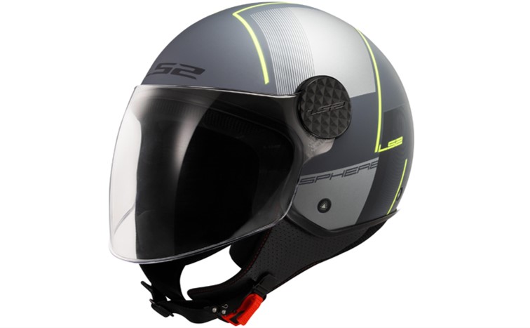 LS2 Jethelm OF558 Sphere-Lux XL Titan / Neongelb Matt Firm