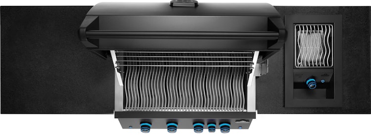 NAPOLEON Gasgrill Oasis Compact 105, Mattschwarz, mit BIG32-1 und Einbau SIZZLEZONE