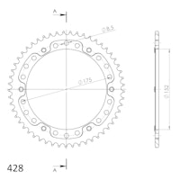 Supersprox Stealth-Kettenrad 428 53Z (Gold)