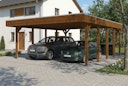 Vorschaubild Skan Holz Friesland - Flachdach Doppelcarport aus Nadelholz Breite 546 cm
