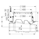 Vorschaubild KESSEL 80125X - Grundkörper / Reinigungsrohr Controlfix DN 125 für Bodenplatte - befliesbare Abdeckung