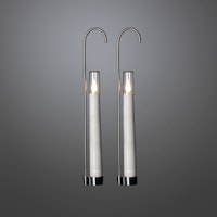 Konstsmide Weihnachtsbeleuchtung  LED Kerzen 2er-Set weiß 2ww Dioden außen
