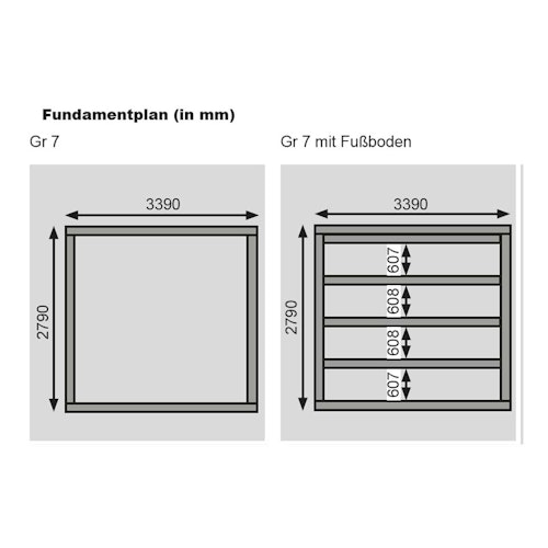 Karibu Woodfeeling Gartenhaus Bastrup 7 naturbelassen - 28 mm