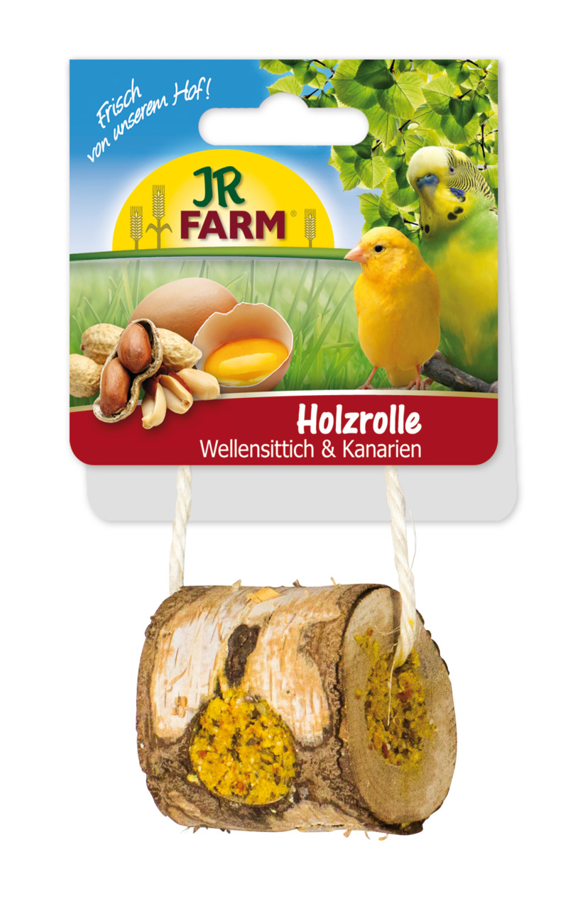 JR FARM Birds Holzrolle Wellensittich & Kanarien 150g Vogelsnack