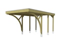 Vorschaubild Skan Holz Carport Friesland 320x555 cm inkl. 2 Einfahrtsbögen Set F