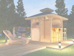 Weka Tresenwand (1x) für Gartenoase 651 Gr. 2 bzw. 3 (380 x 380 cm)