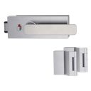 Vorschaubild Griffwerk Glastürbeschlag PURISTO S mit Griff VAYA 265 MINIMAL MODERN smart2lock Flüster 3-tlg. Bänder VAYA 265 MINIMAL MODERN Samtgrau