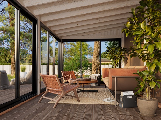 Palmako Glashaus Lumi 16,2 m² (Wintergartenanbau) - Slide