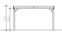 Vorschaubild Skan Holz Grunewald - Flachdach Carport aus Leimholz Breite 427 cm