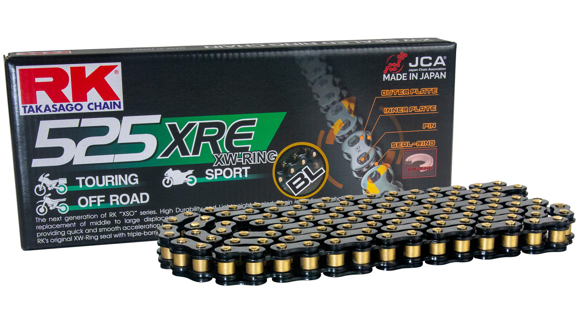 RK 525XRE Kette 118 N Gold