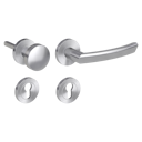 Vorschaubild Griffwerk Jette JETTE CRYSTAL Schraubtechnik -Edelstahl matt Rosettengarnitur -Schraubt. -Knopf R2 -WR -TS 40-45mm