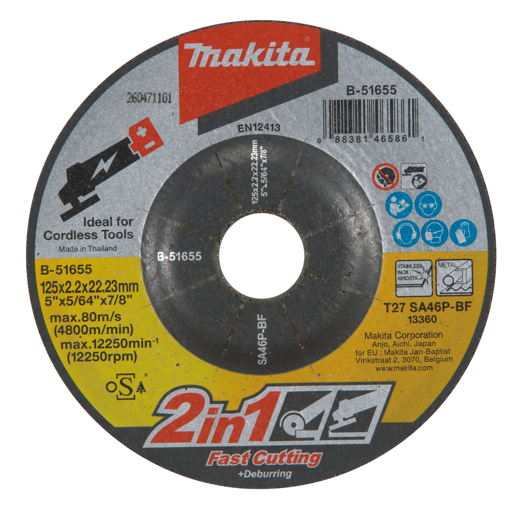 Makita Schruppscheibe 2in1 125mm B-51655