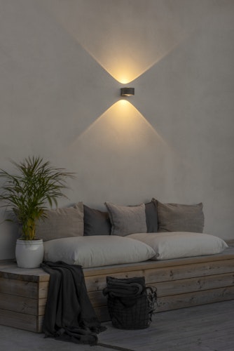 Konstsmide Kristall-Linsen-Wandleuchte Gela Up/Down, versch. Farben