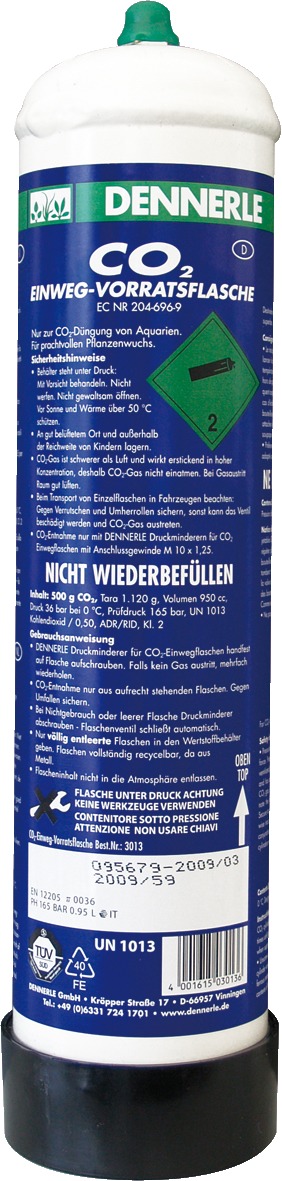 DENNERLE Comfort CO2-Depot Einwegflasche 500g