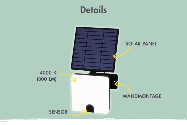 Karibu LED Außenstrahler Sunny mit Solarpanel & Bewegungsmelder
