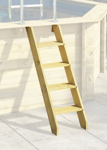 Karibu Pool Modell X2 470 x 470 cm mit Terrasse - kesseldruckimprägniert mit Metallecken