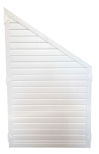 T&J LIGHTLINE KS-Zaunelement Ecke rechts 90 x 180/90 cm, weiß