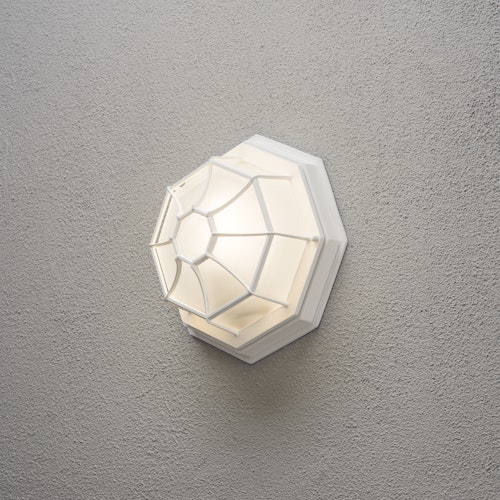 Konstsmide Wand-u. Deckenleuchte, matt weiss, opales Glas (7091-250)