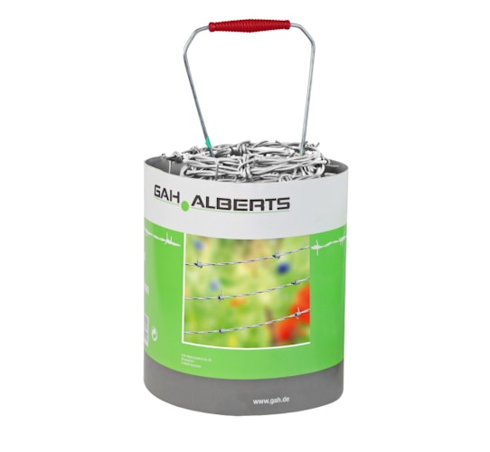 Alberts® Stacheldraht, verzinkt, ⌀1,6 mit 4 Stacheln, Abstand 130 mm, Länge 50 m 530259