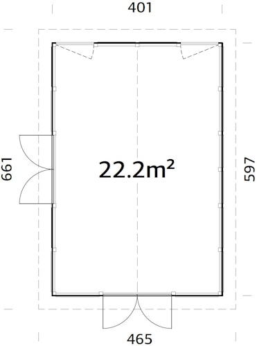 Palmako Pavillon Isabella 22,2 m² - 90 mm