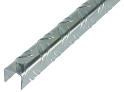 Alberts® U-Profil, Riffel-Prägung, Alu, versch. Größen